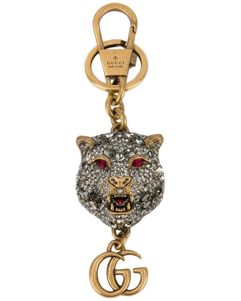 gucci tiger head keychain|Gucci keychain.